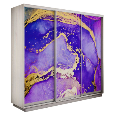 Экспресс 3-х дверный (Абстракция фиолетово-золотая)